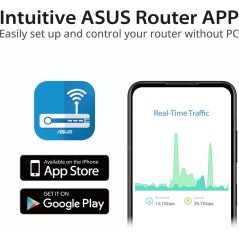 ASUS RT-AX57 Wireless Router Desktop - Ultra Fast Wi-Fi 6 for Seamless Connectivity & Superior Performance